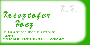 krisztofer hocz business card